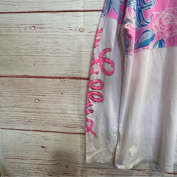 Lilly Pulitzer Finn Top in Prosecco Pink Pinking Positive Sz M - Picture 12 of 13